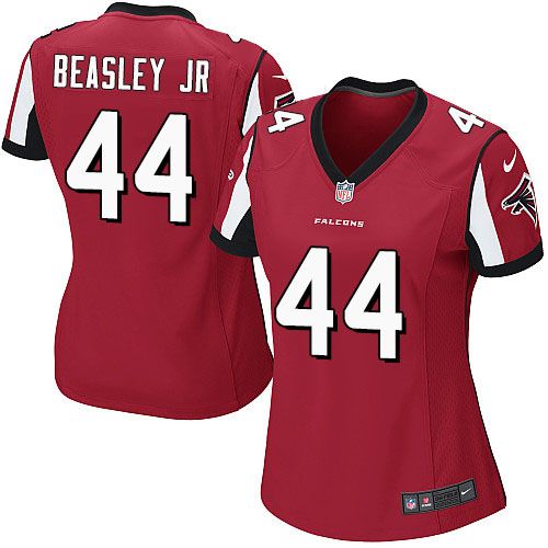 Nike Falcons #44 Vic Beasley Jr Red Team Color Women's Stitched NFL Elite Jersey - Click Image to Close